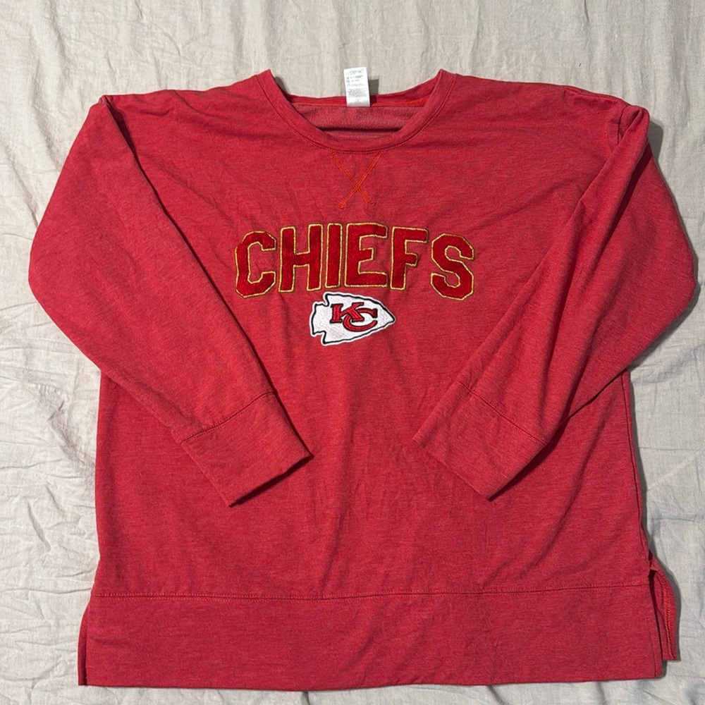 Adult Large, NFL Team Apparel, Red and Yellow, Chiefs